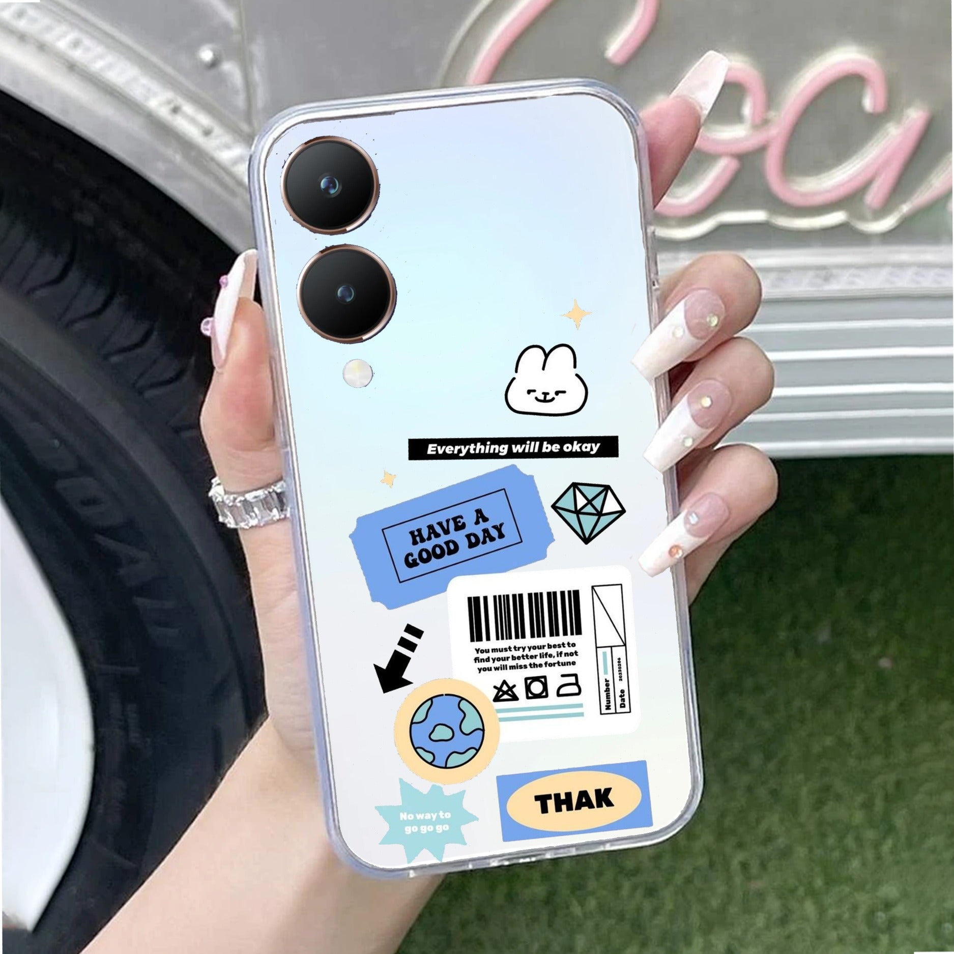 Ticket to Happiness Anti Yellow Case For Vivo Y28 5G