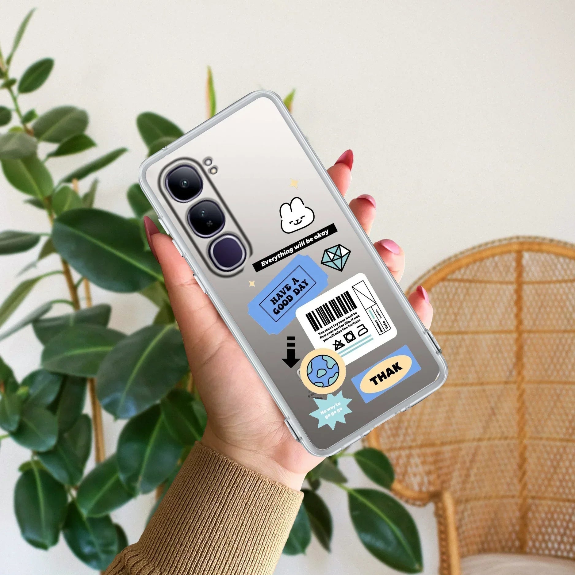 Ticket to Happiness Transparent Silicon Case For Vivo V50 5G