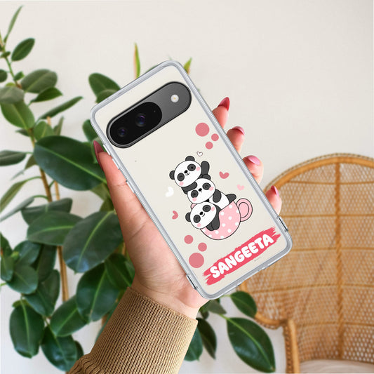 Tino Panda Customize Transparent Silicon Case For Google