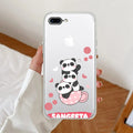 Tino Panda Customize Transparent Silicon Case For iPhone 7 Plus / iPhone 8 Plus