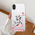Tino Panda Customize Anti Yellow Clear Case For iPhone XR