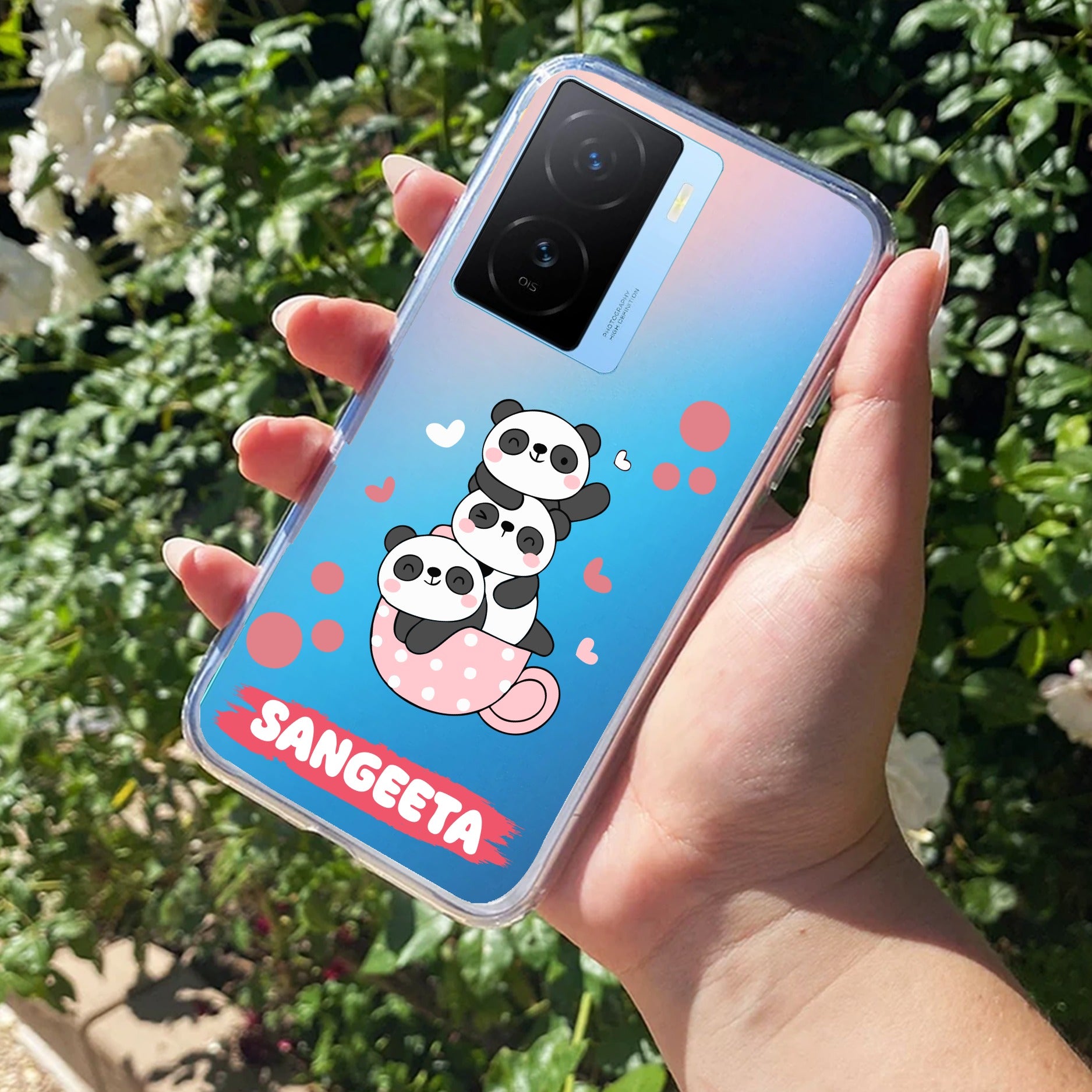 Tino Panda Customize Transparent Silicon Case For iQOO Z7s 5G
