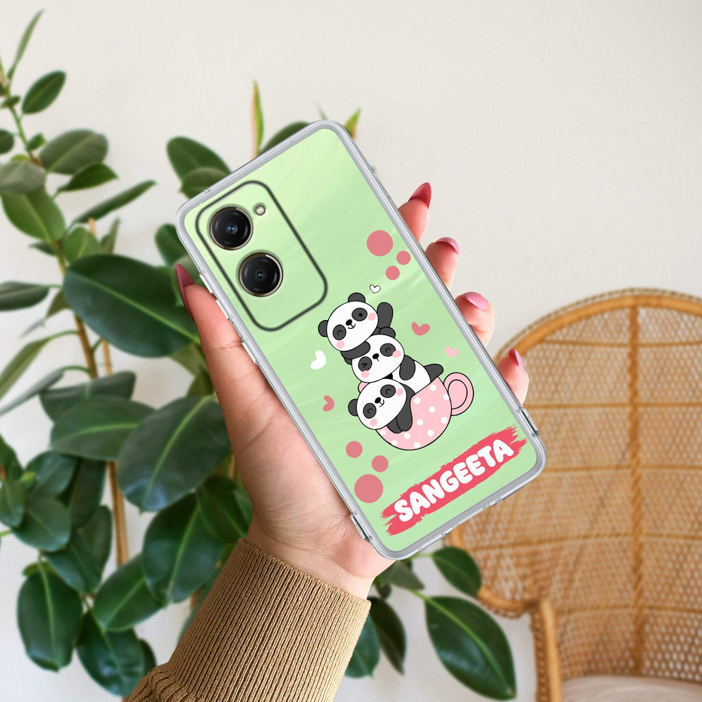 Tino Panda Customize Transparent Silicon Case For iQOO Z9 Lite 5G