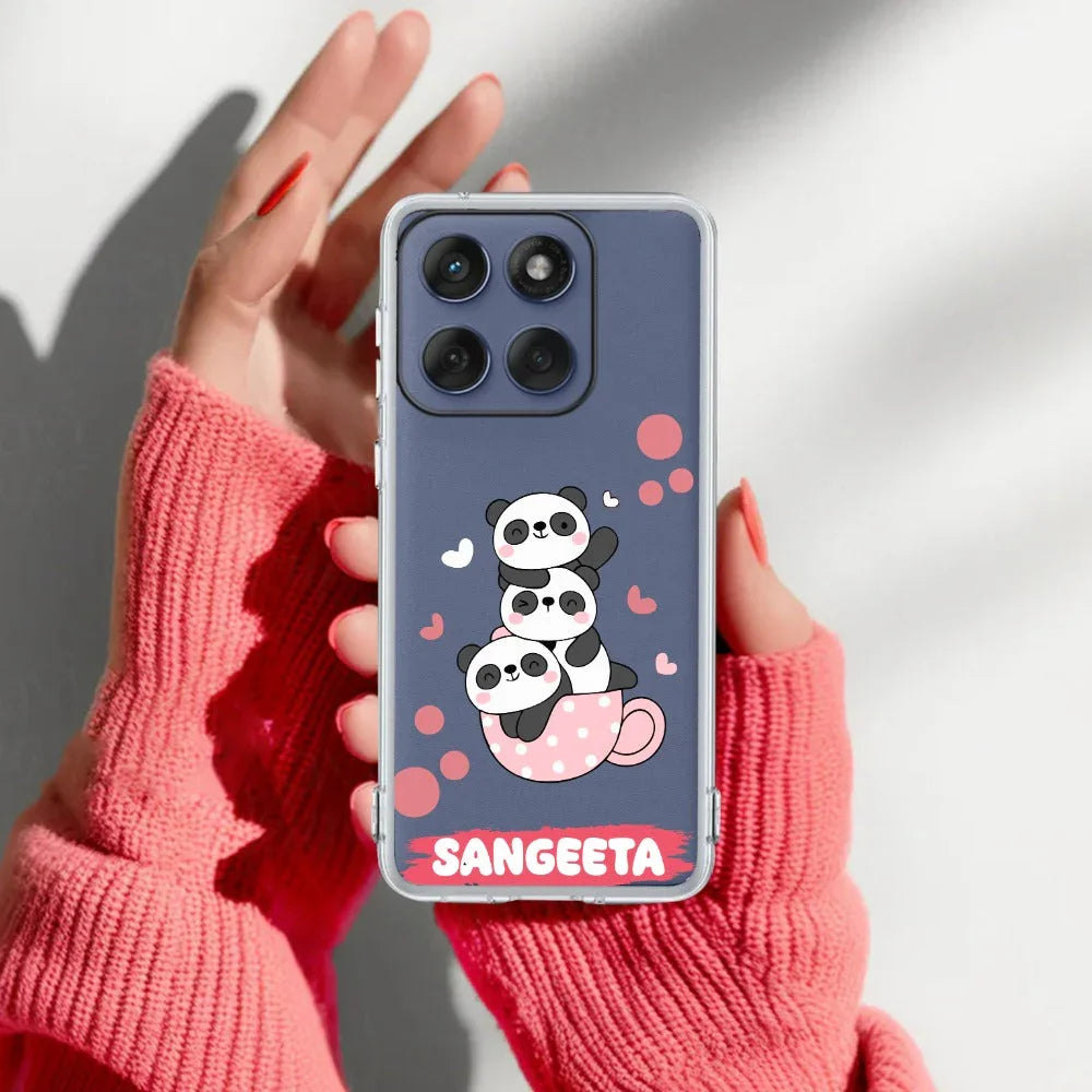 Tino Panda Customize Transparent Silicon Case For Motorola - ShopOnCliQ