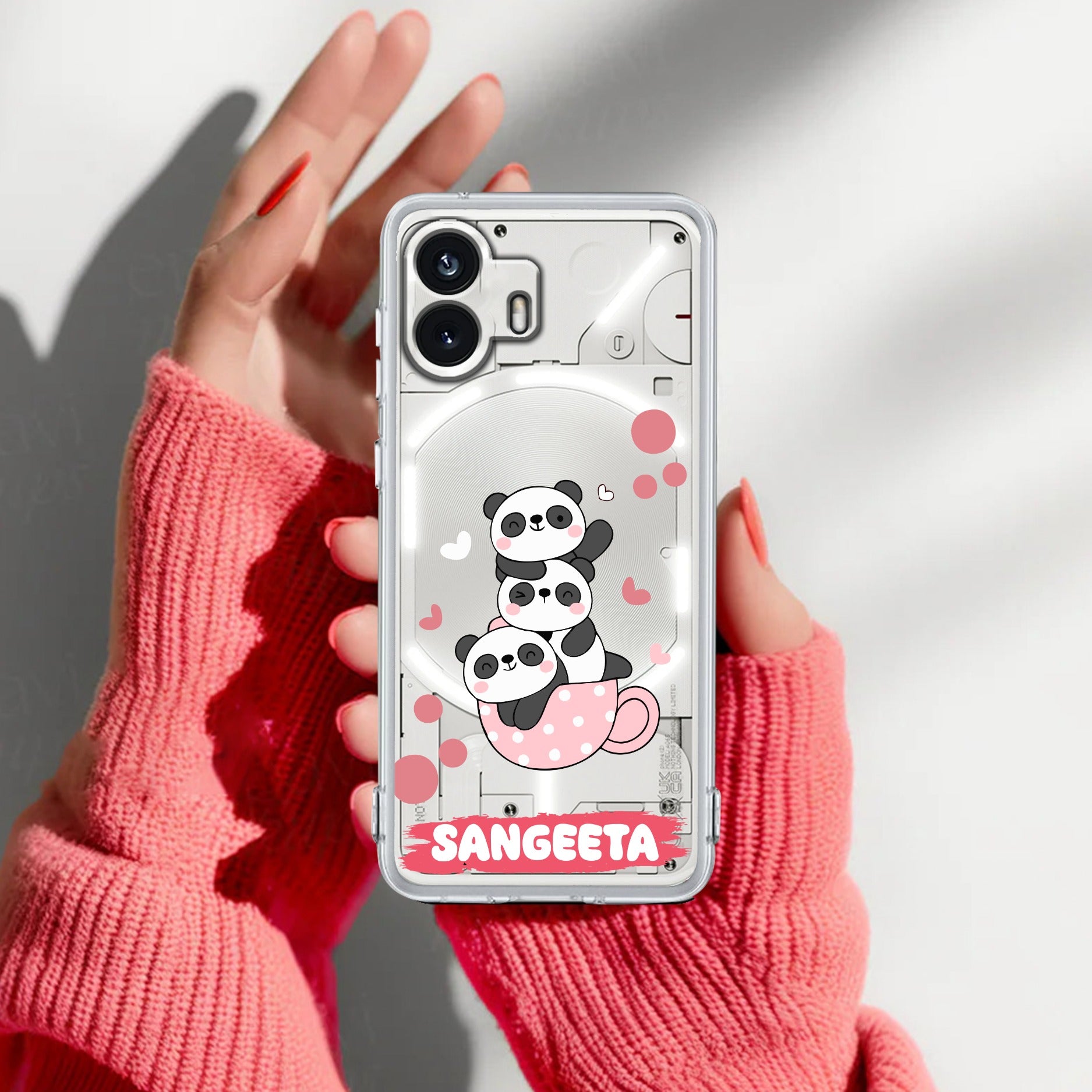 Tino Panda Customize Anti Yellow Case For Nothing Phone 2