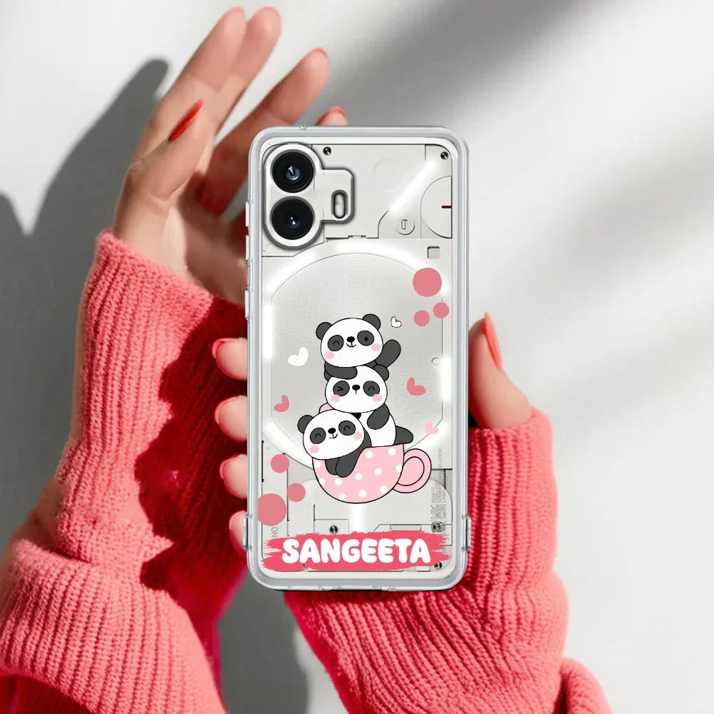 Tino Panda Customize Transparent Silicon Case For Nothing - ShopOnCliQ