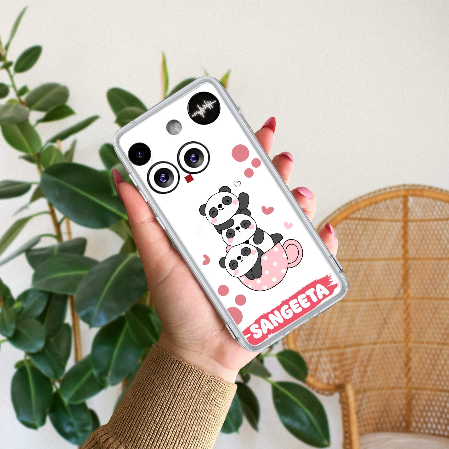 Tino Panda Customize Anti Yellow Case For Nothing Phone 3