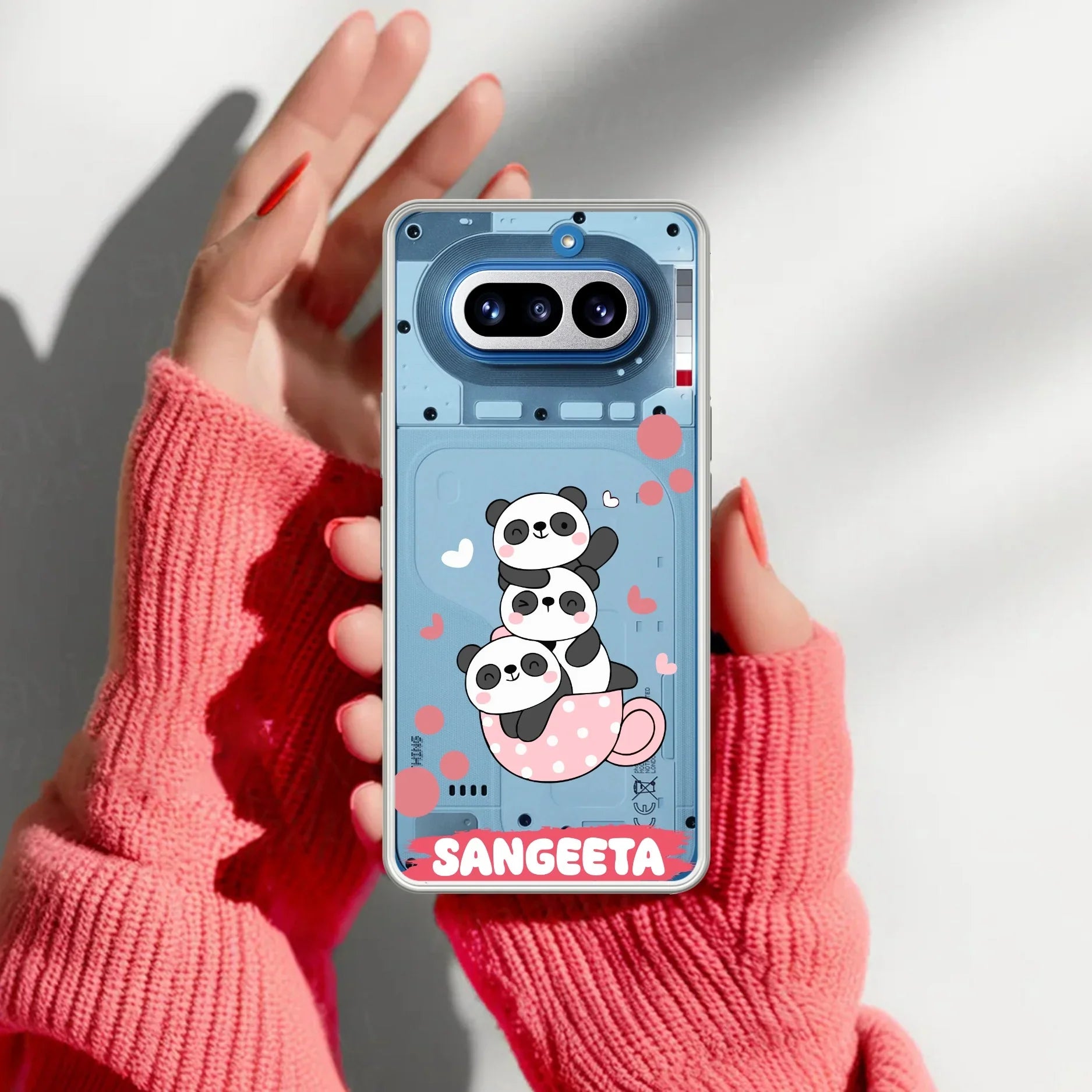 Tino Panda Customize Transparent Silicon Case For Nothing