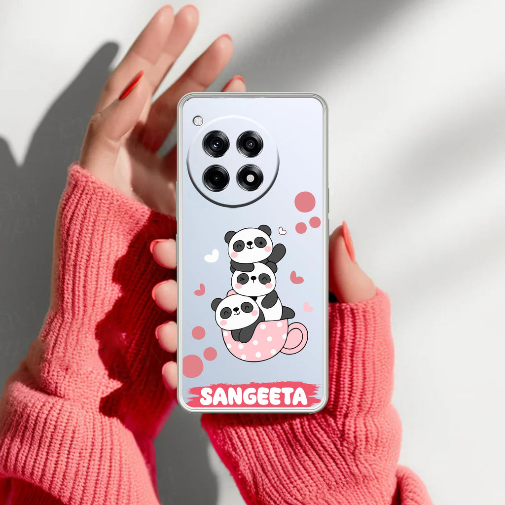 Tino Panda Customize Anti Yellow Case For OnePlus 12R 5G