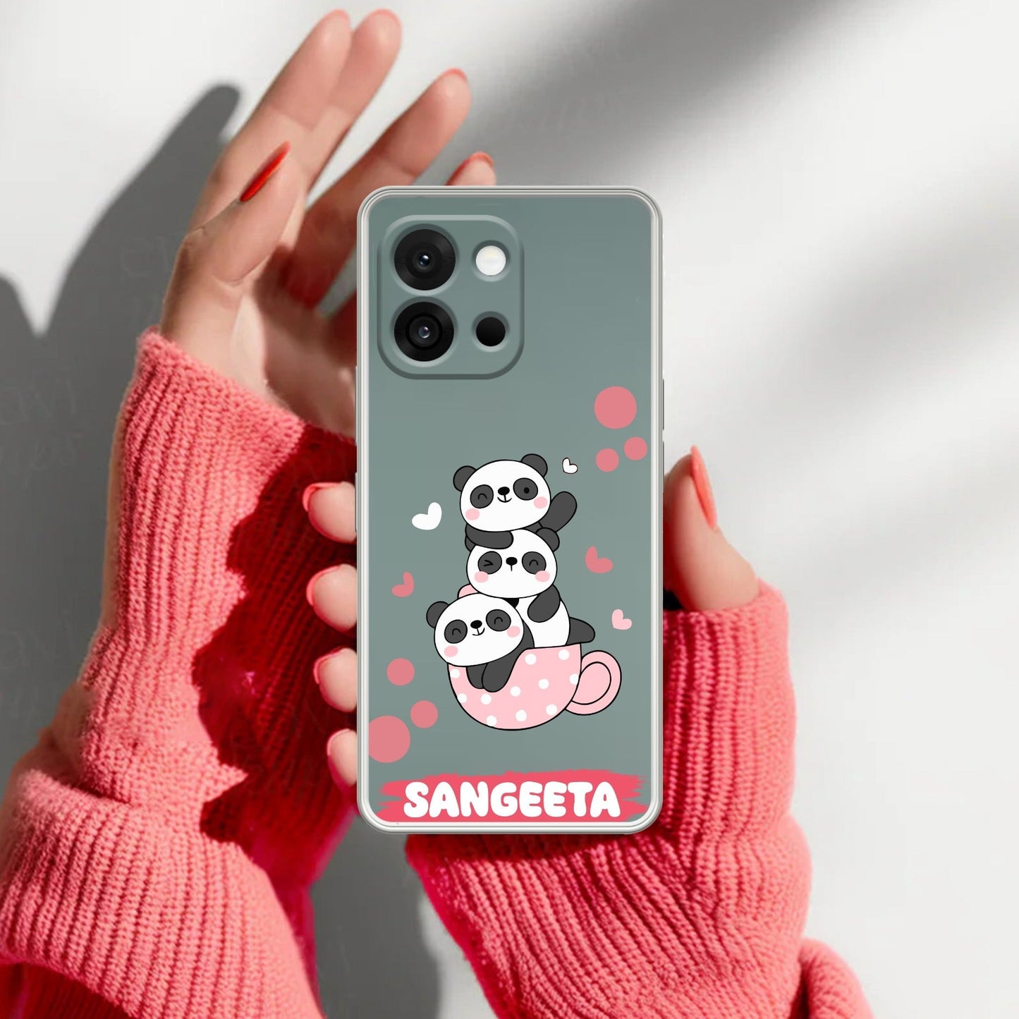 Tino Panda Customize Transparent Silicon Case For OnePlus