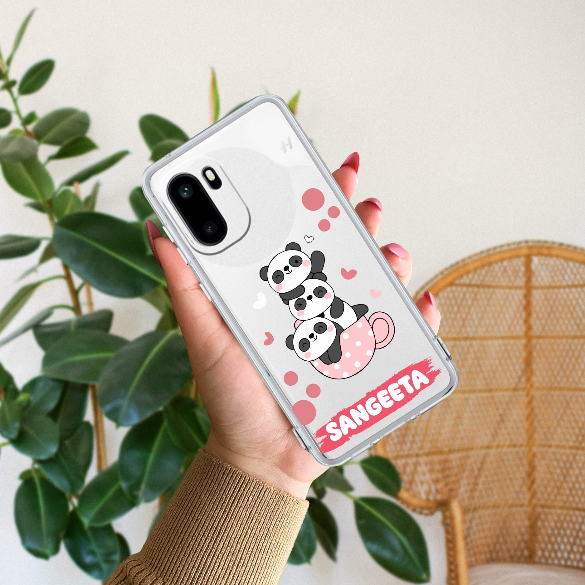 Tino Panda Customize Anti Yellow Case For OnePlus 15R 5G