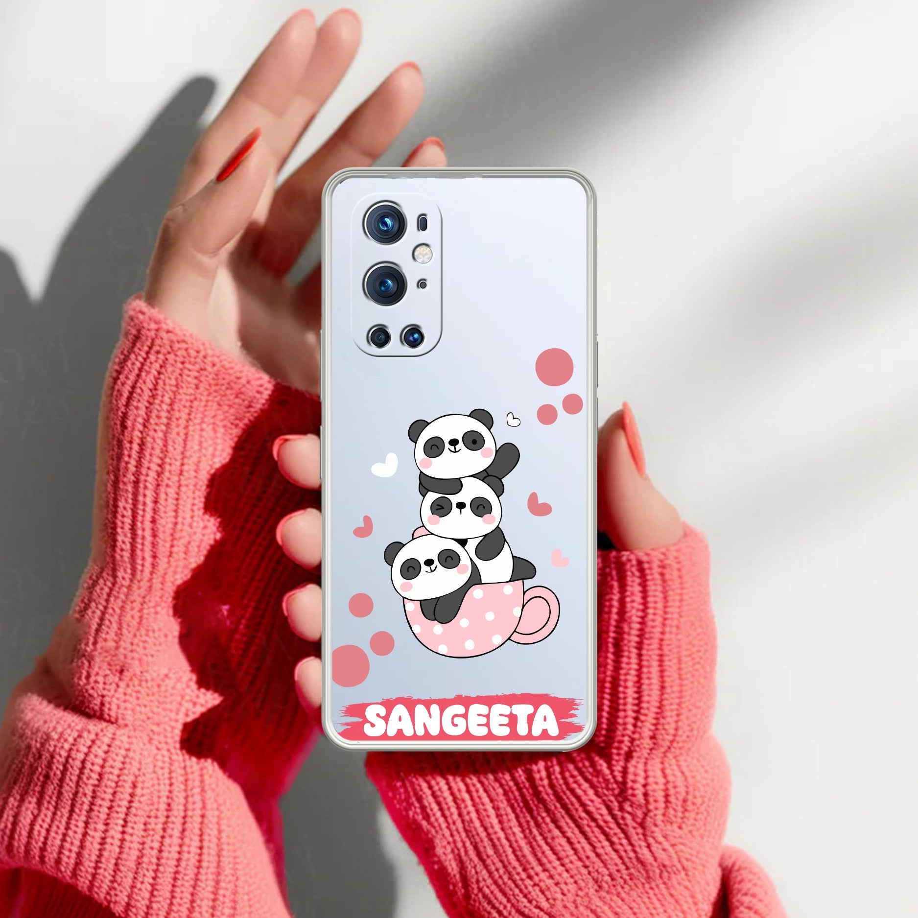 Tino Panda Customize Transparent Silicon Case For OnePlus 9 Pro