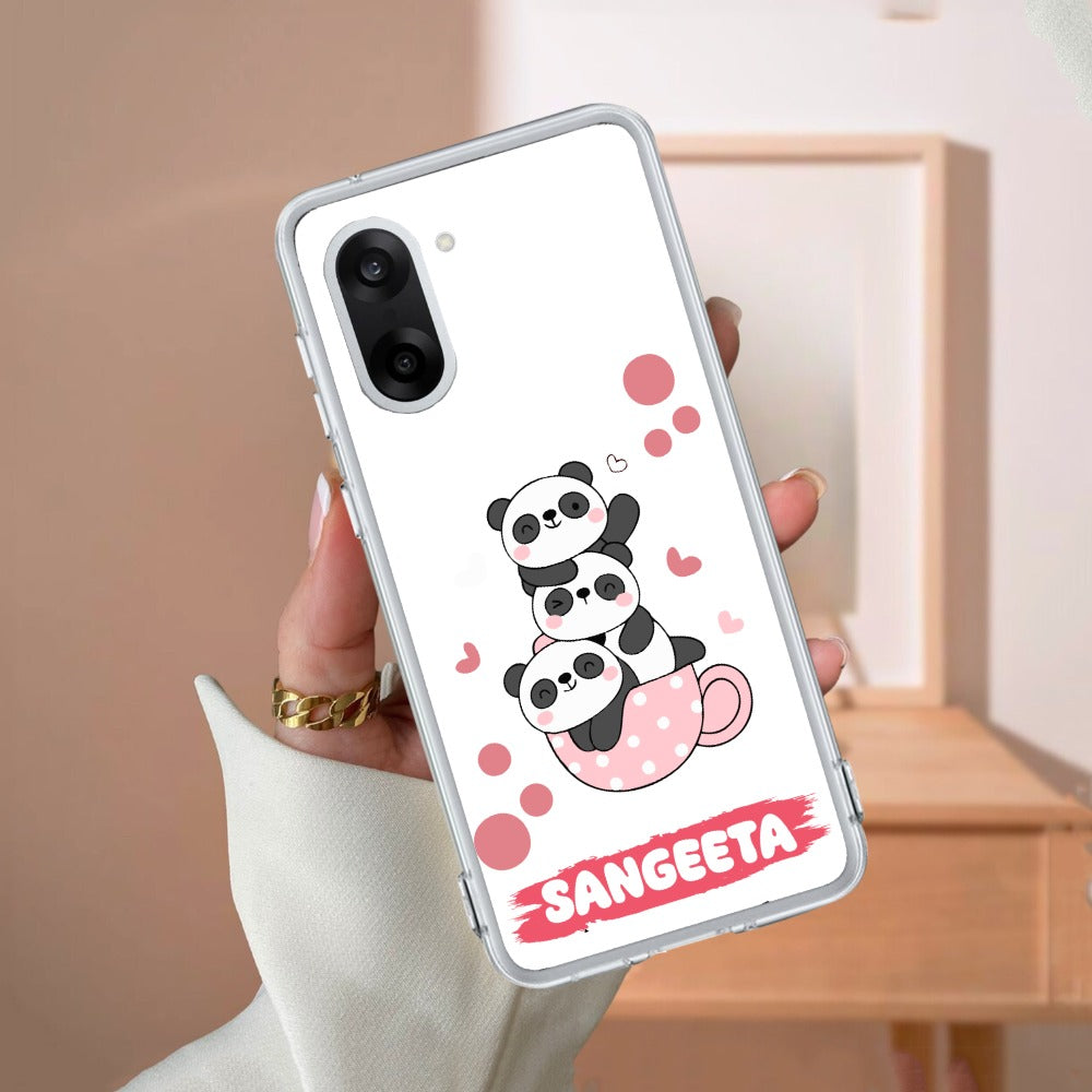 Tino Panda Customize Transparent Silicon Case For OnePlus