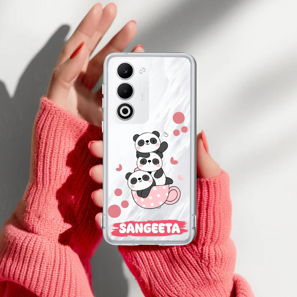 Tino Panda Customize Transparent Silicon Case For Oppo