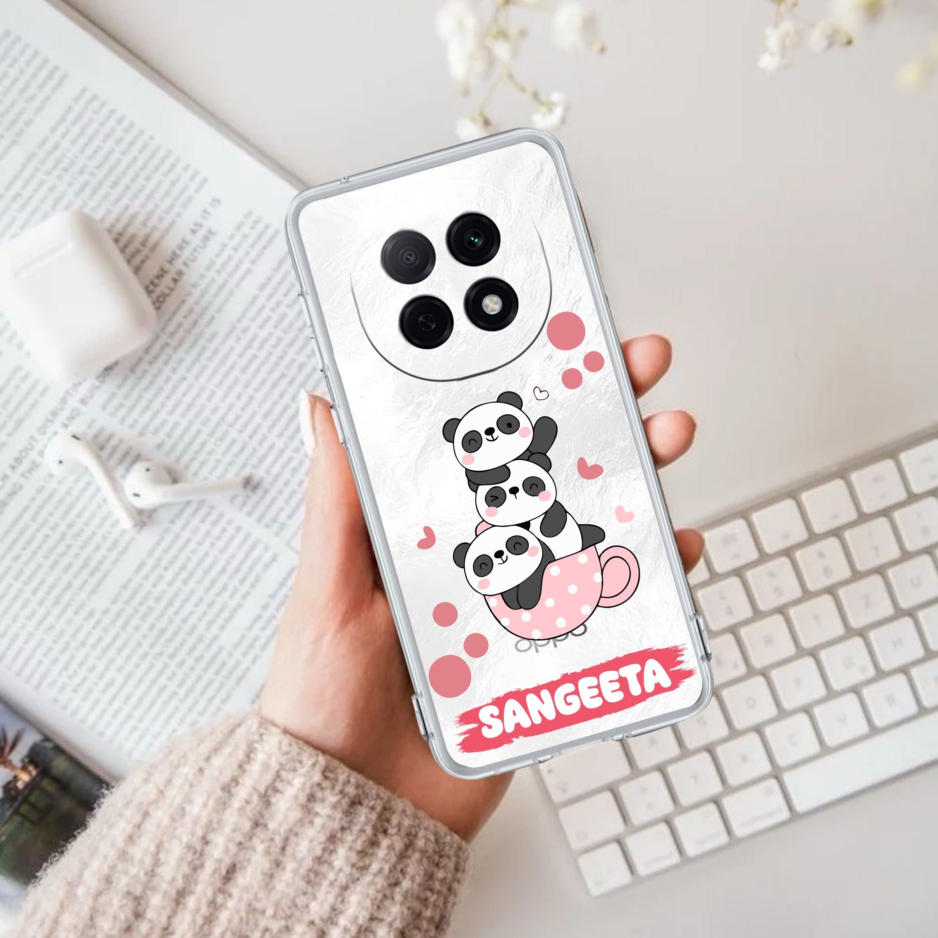 Tino Panda Customize Anti Yellow Case For Oppo F29 Pro 5G