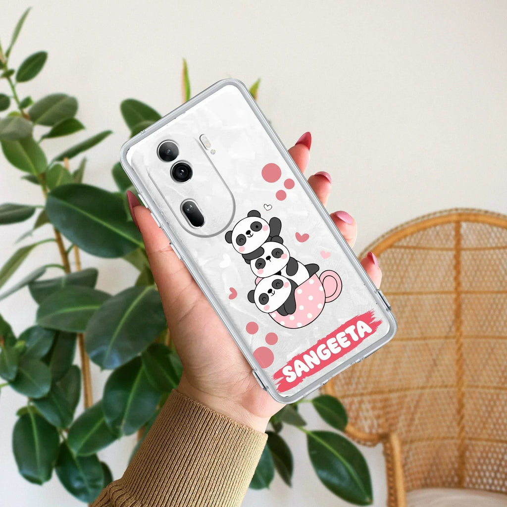 Tino Panda Customize Anti Yellow Case For Oppo Reno 11 Pro 5G