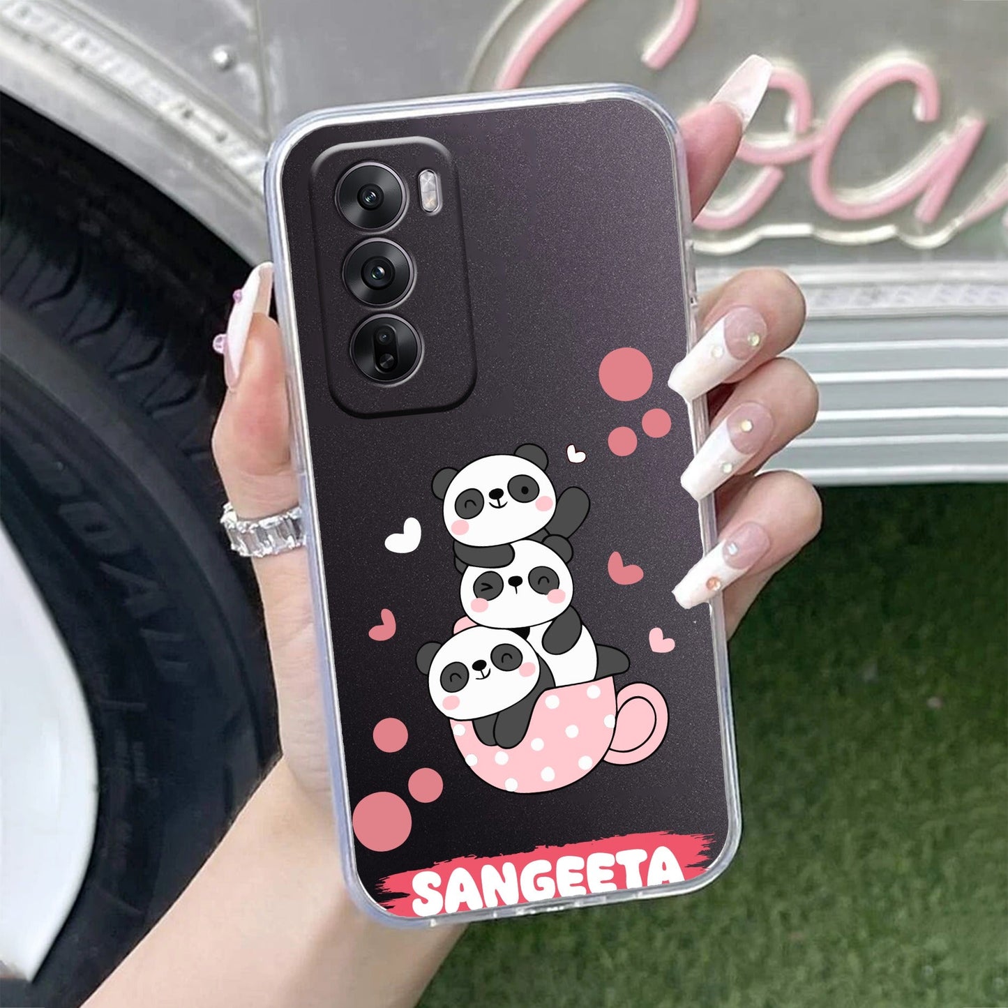 Tino Panda Customize Transparent Silicon Case For Oppo