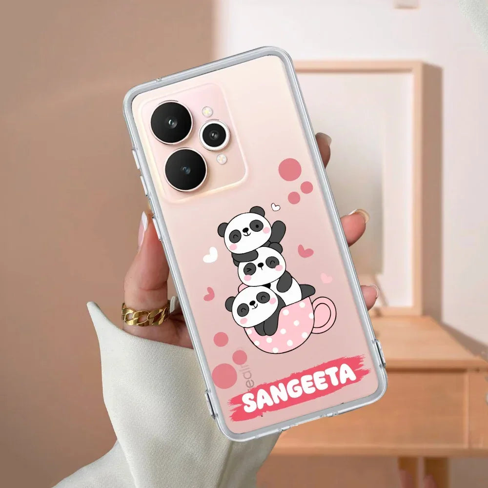 Tino Panda Customize Transparent Silicon Case For Realme 13 5G