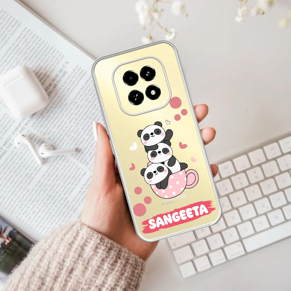 Tino Panda Customize Transparent Silicon Case For Oppo