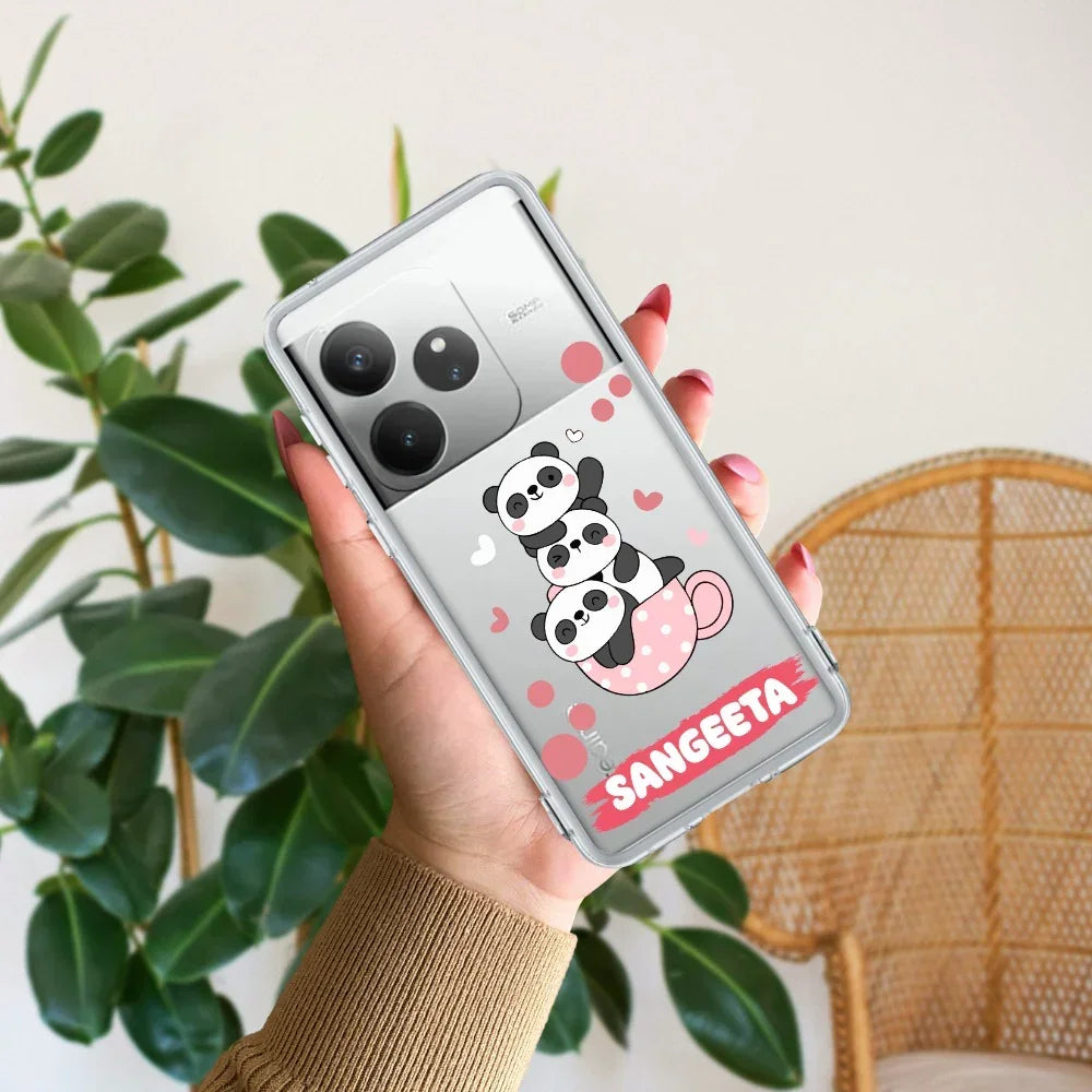 Tino Panda Customize Anti Yelllow Case For Realme GT 6 5G