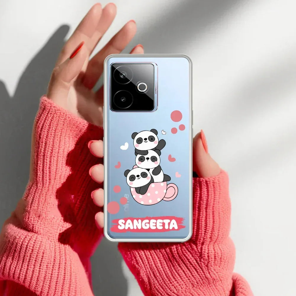 Tino Panda Customize Anti Yelllow Case For Realme GT 7T 5G