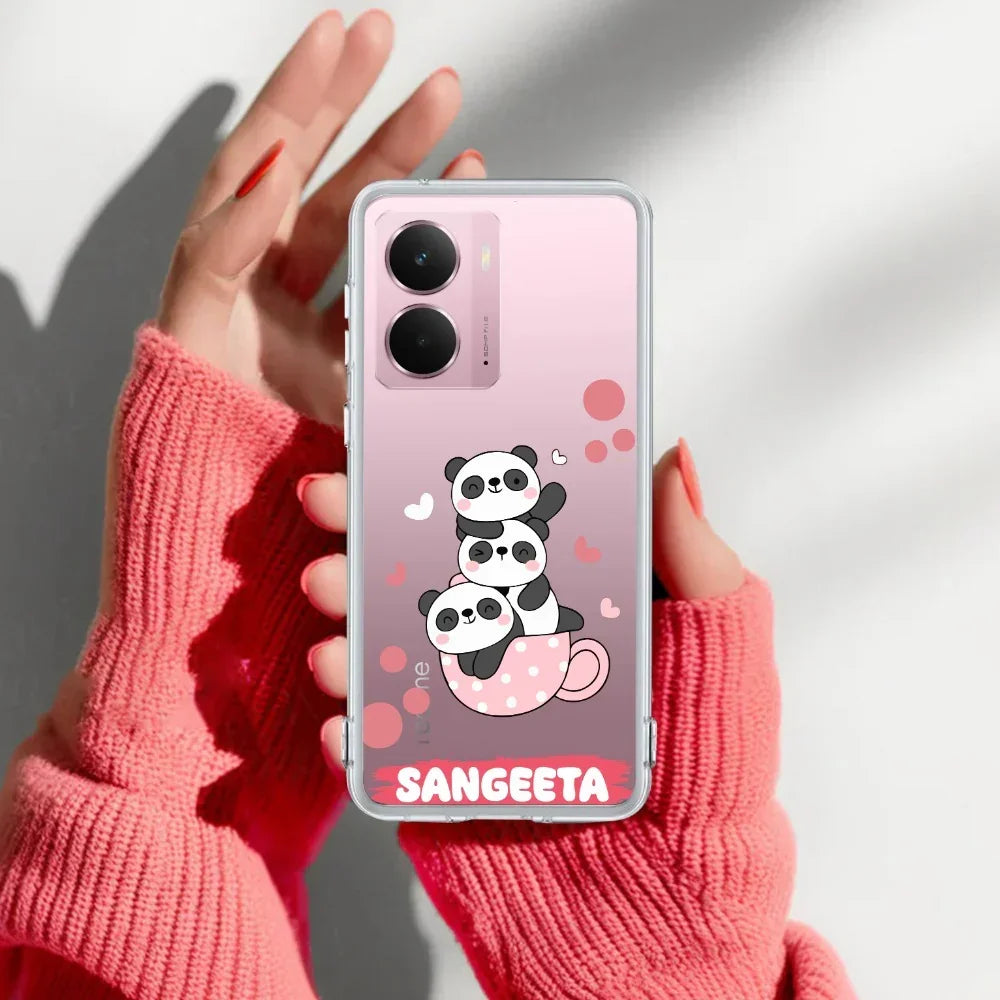 Tino Panda Customize Transparent Silicon Case For Realme C65 5G