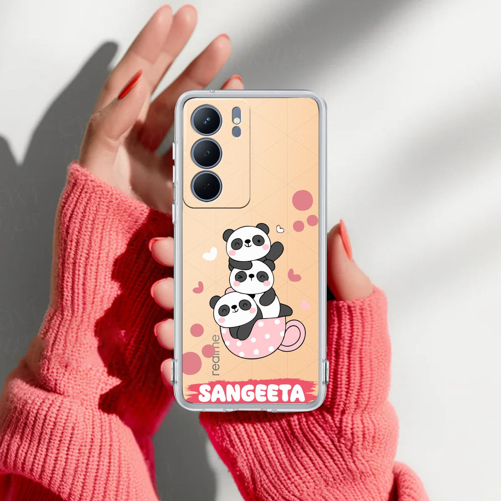 Tino Panda Customize Anti Yelllow Case For Realme P3x 5G
