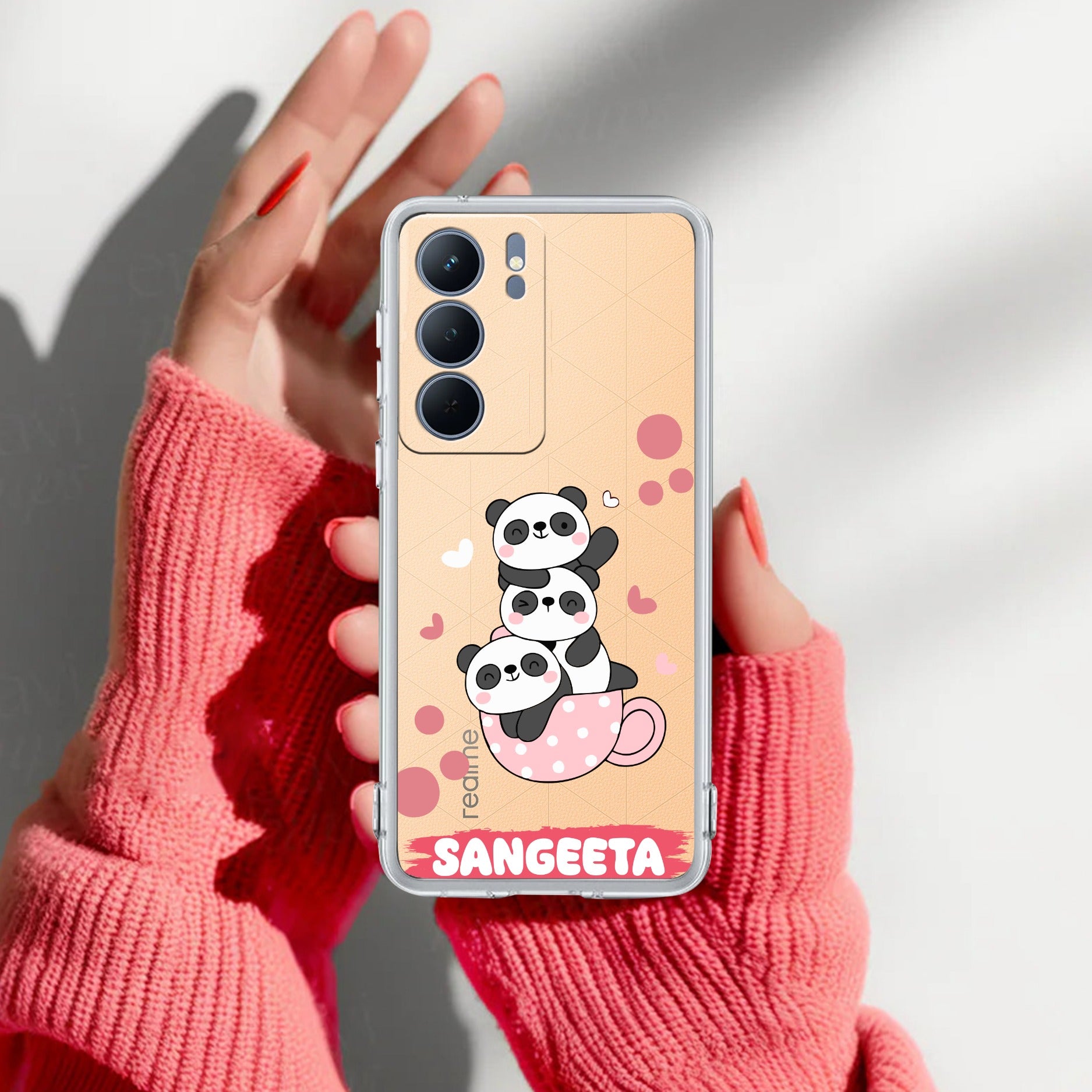 Tino Panda Customize Transparent Silicon Case For Realme P3 Lite 5G