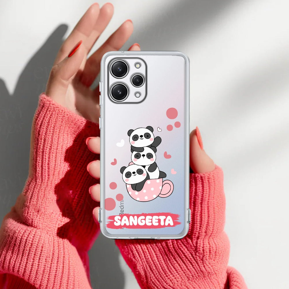 Tino Panda Customize Transparent Silicon Case For Redmi/Xiaomi