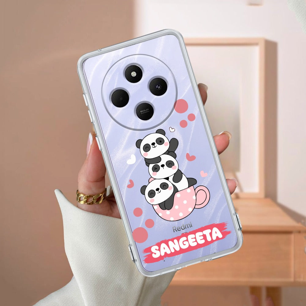 Tino Panda Customize Transparent Silicon Case For Redmi/Xiaomi