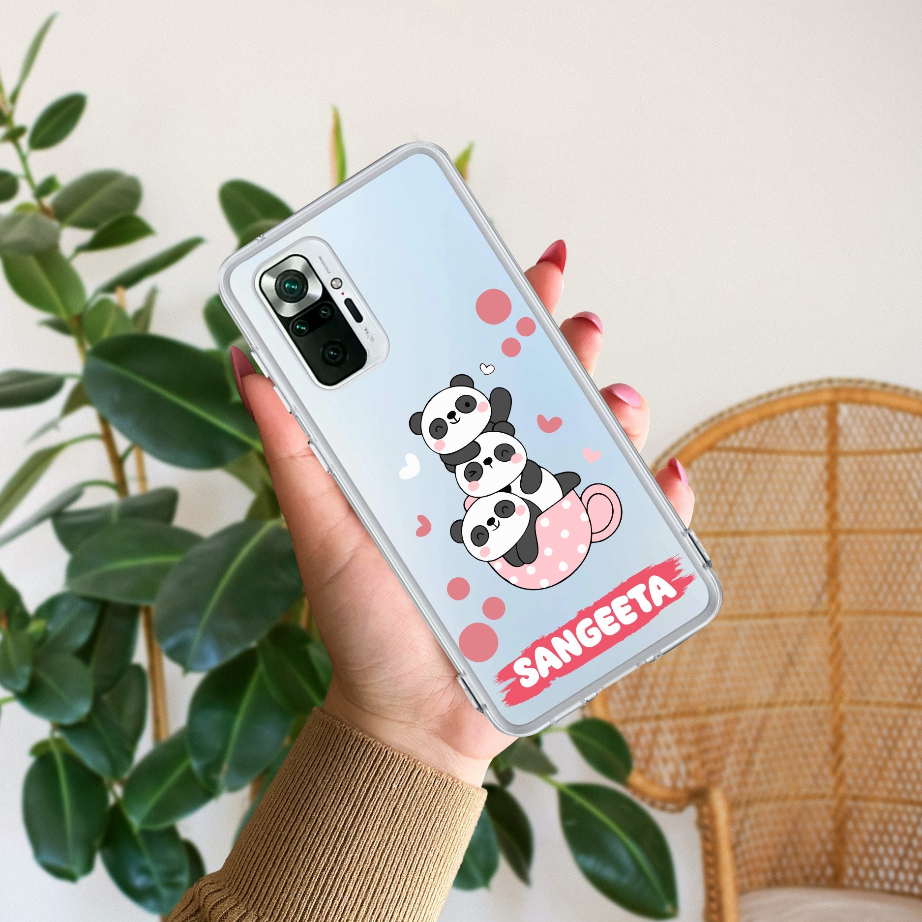Tino Panda Customize Transparent Silicon Case For Redmi Note 10 Pro / Redmi Note 10 Pro Max