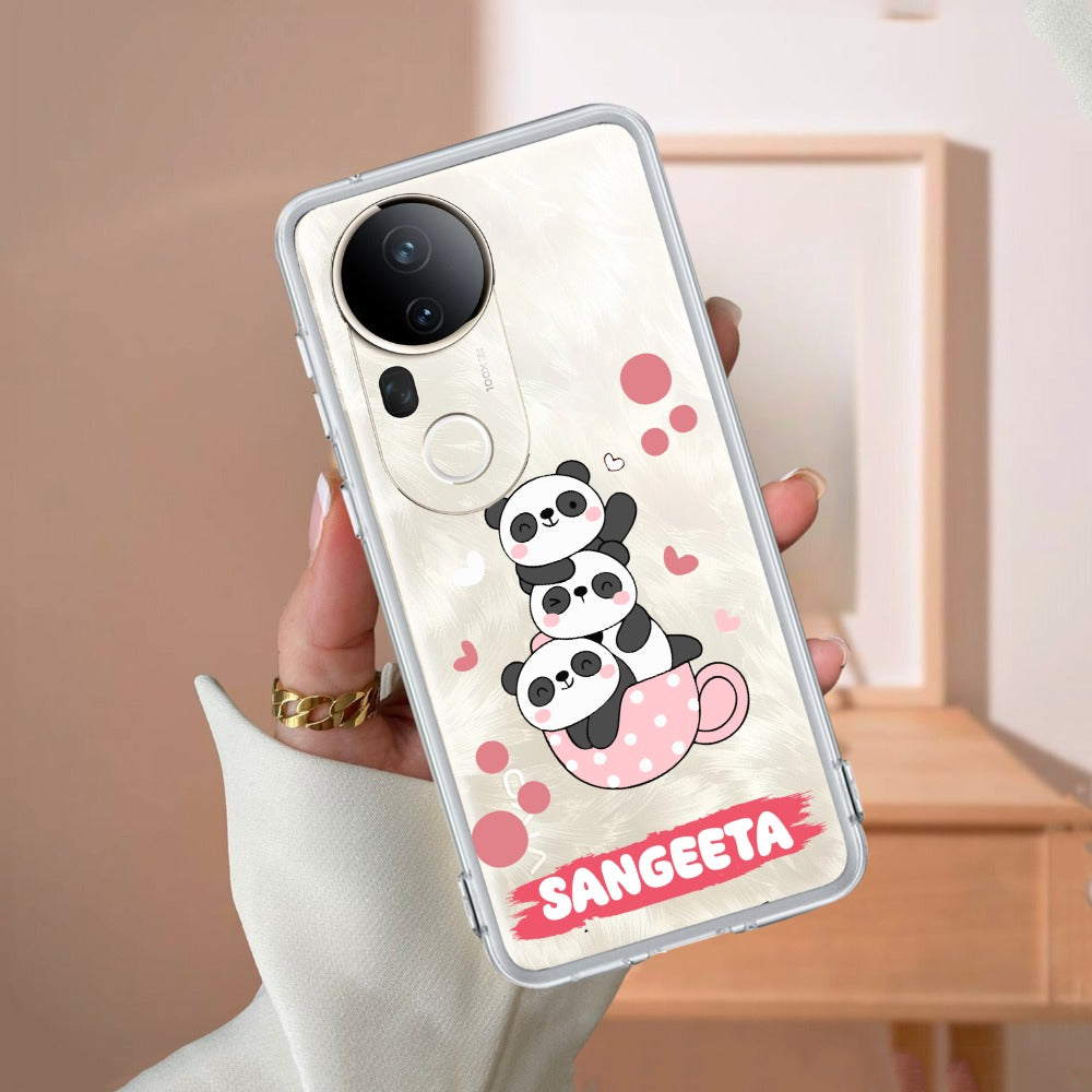 Tino Panda Customize Transparent Silicon Case For Vivo