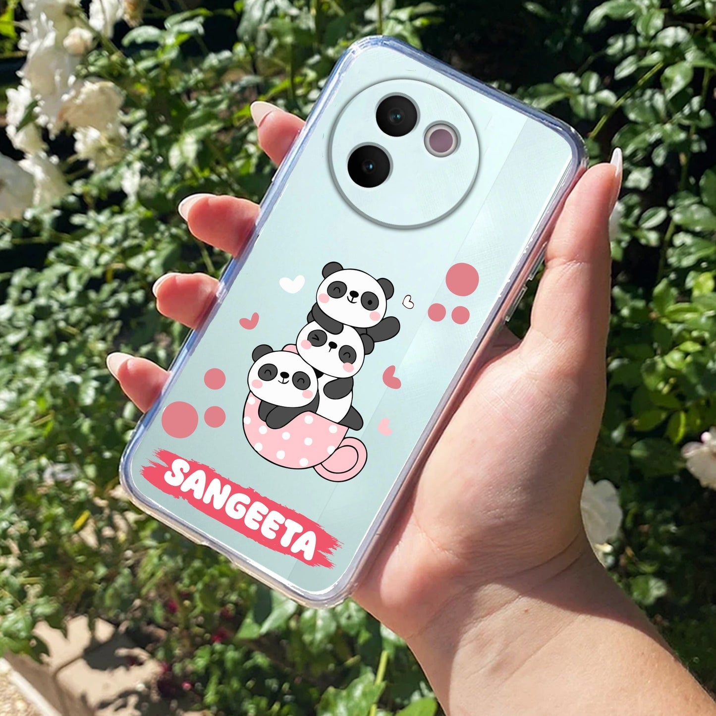 Tino Panda Customize Transparent Silicon Case For Vivo