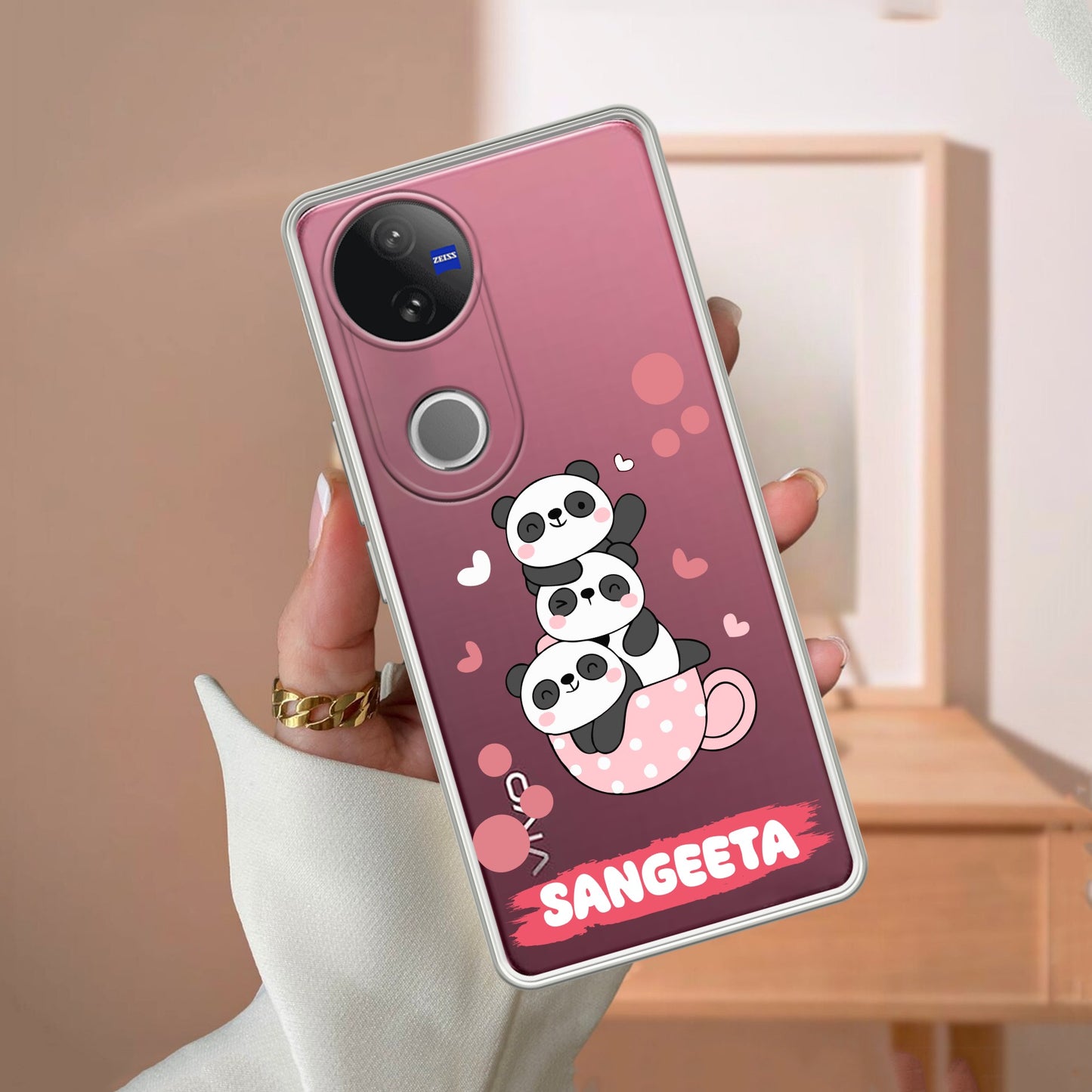 Tino Panda Customize Transparent Silicon Case For Vivo