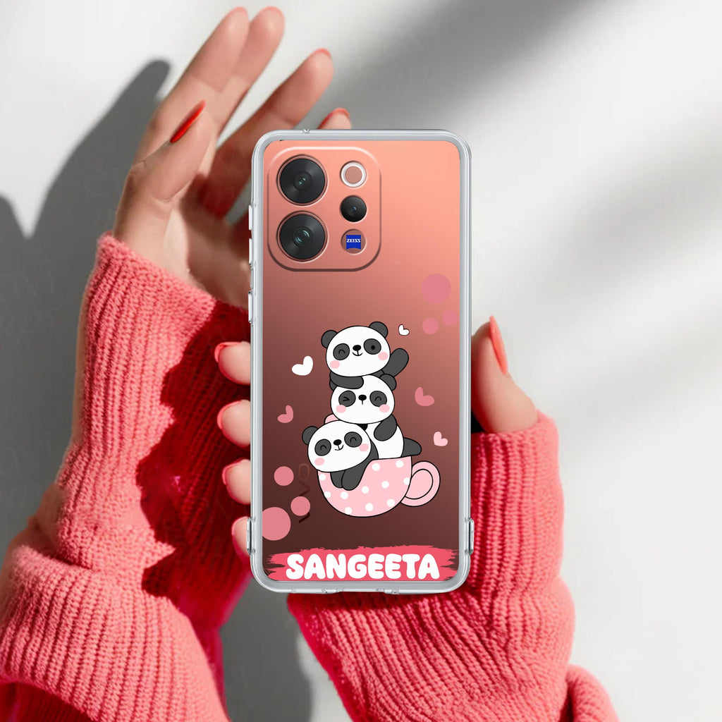 Tino Panda Customize Anti Yellow Case For Vivo V70 5G