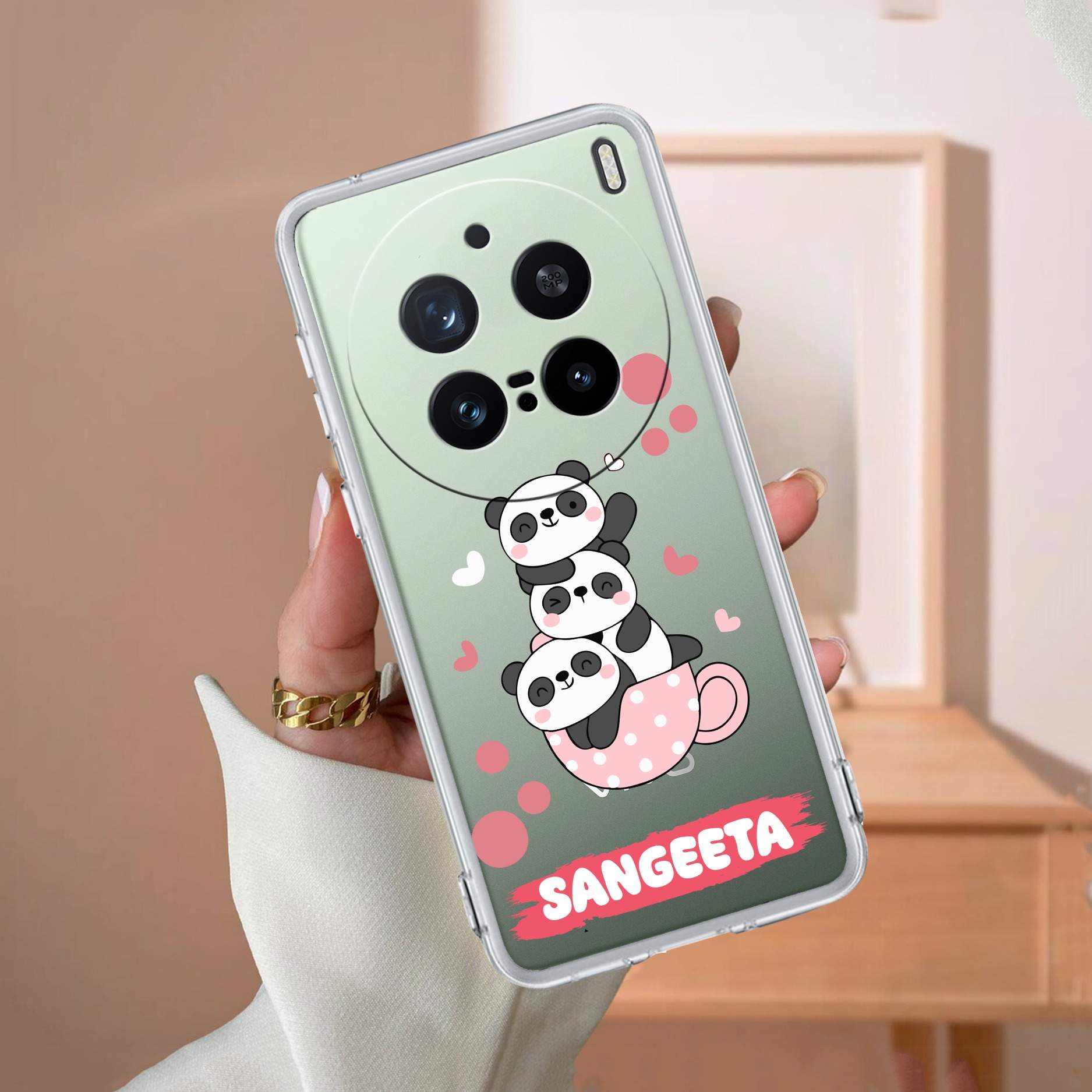 Tino Panda Customize Transparent Silicon Case For Vivo T4 Pro 5G