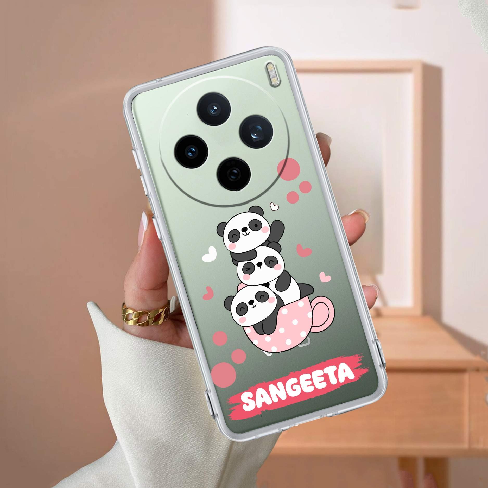 Tino Panda Customize Transparent Silicon Case For Vivo X200T 5G