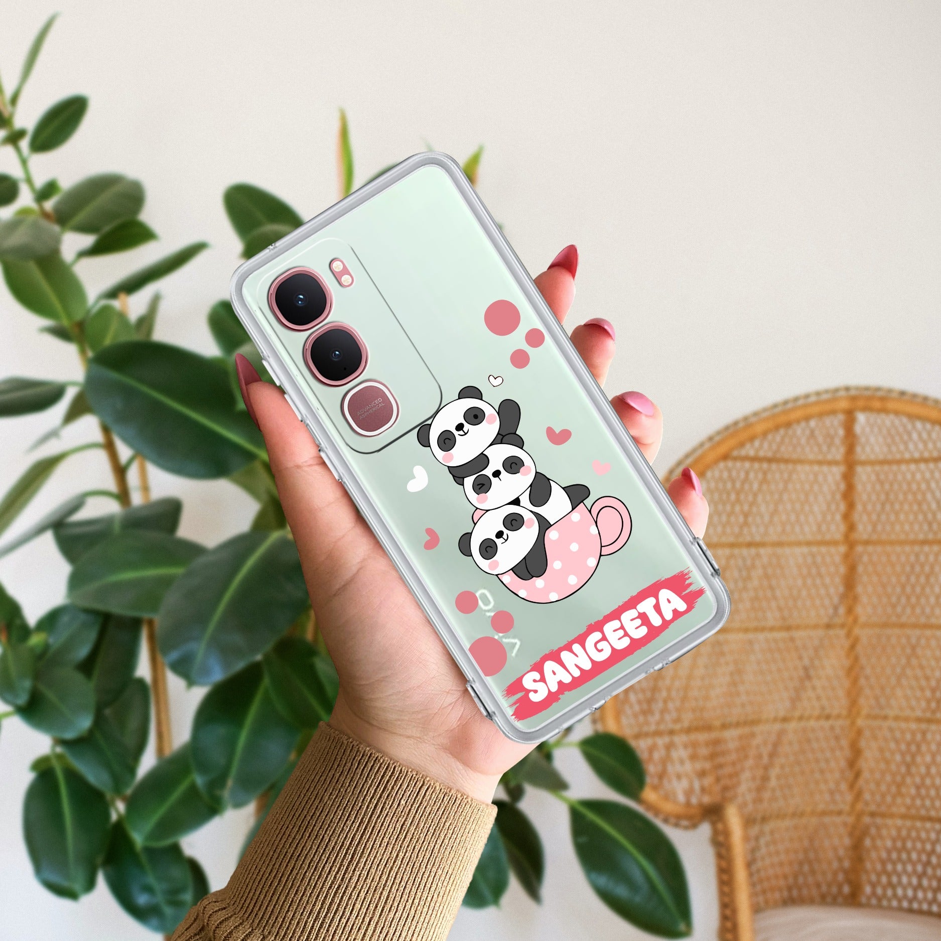 Tino Panda Customize Anti Yellow Case For Vivo Y31 5G