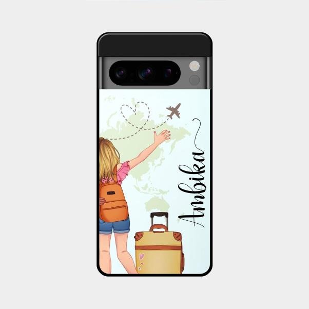 Travel Glossy Metal Case Cover For Google Pixel 8 Pro 5G