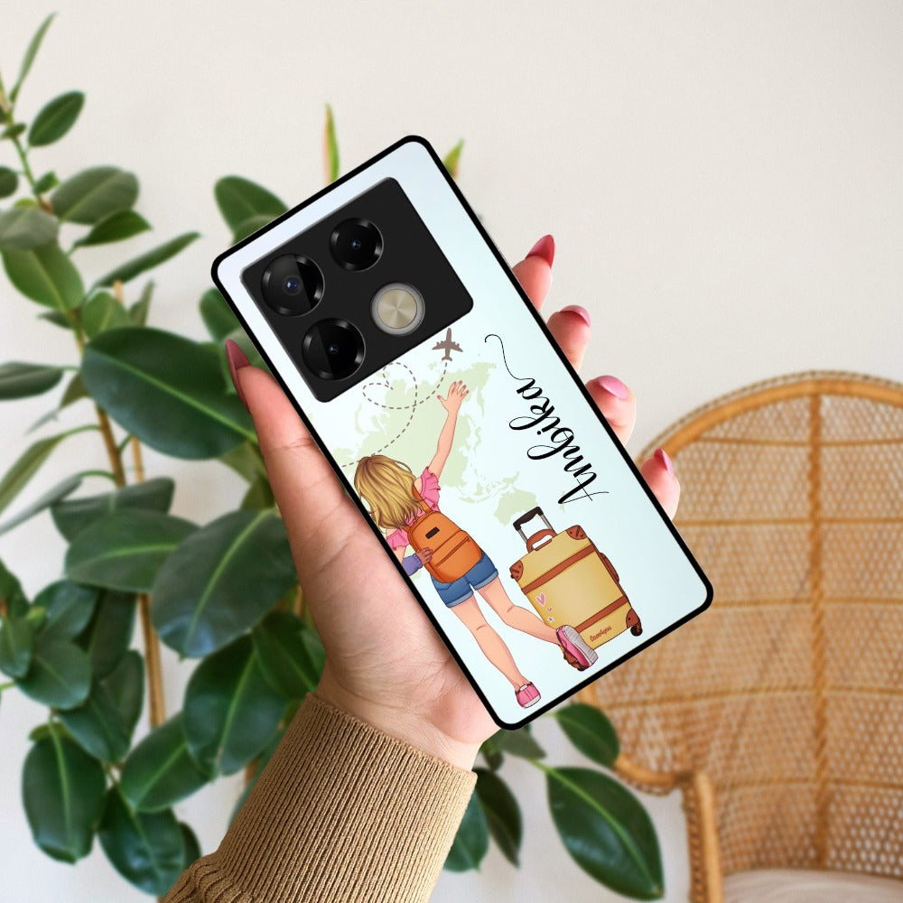 Travel Glossy Metal Case Cover For Infinix