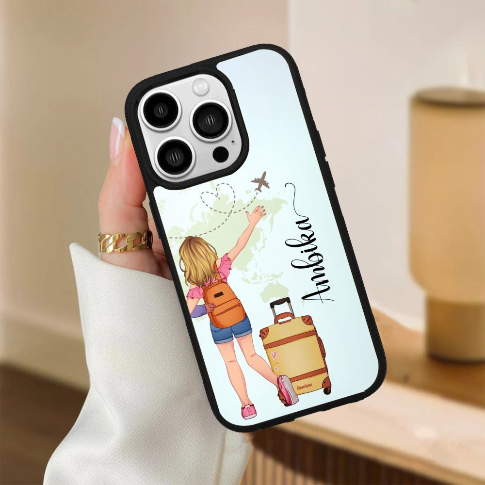 Travel Glossy Metal Case Cover For iPhone