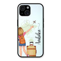 Travel Glossy Metal Case Cover For iPhone 15