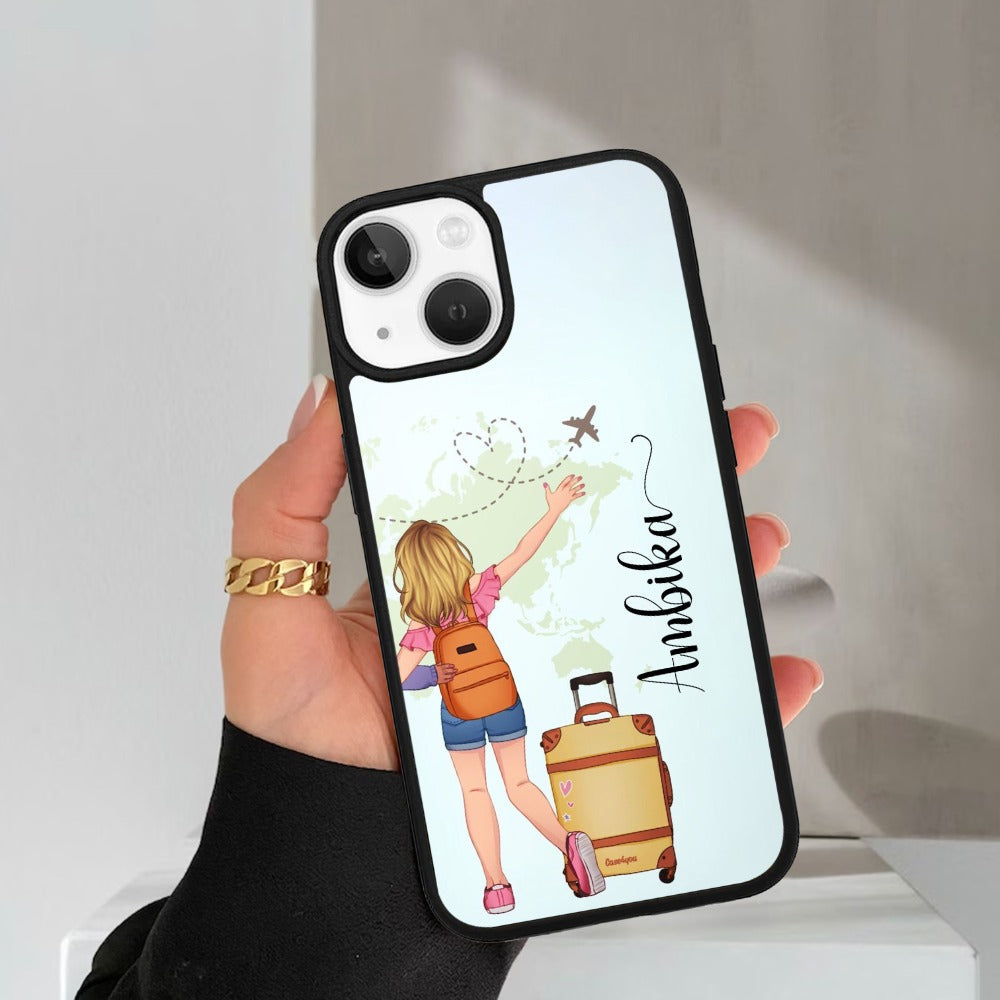 Travel Glossy Metal Case Cover For iPhone