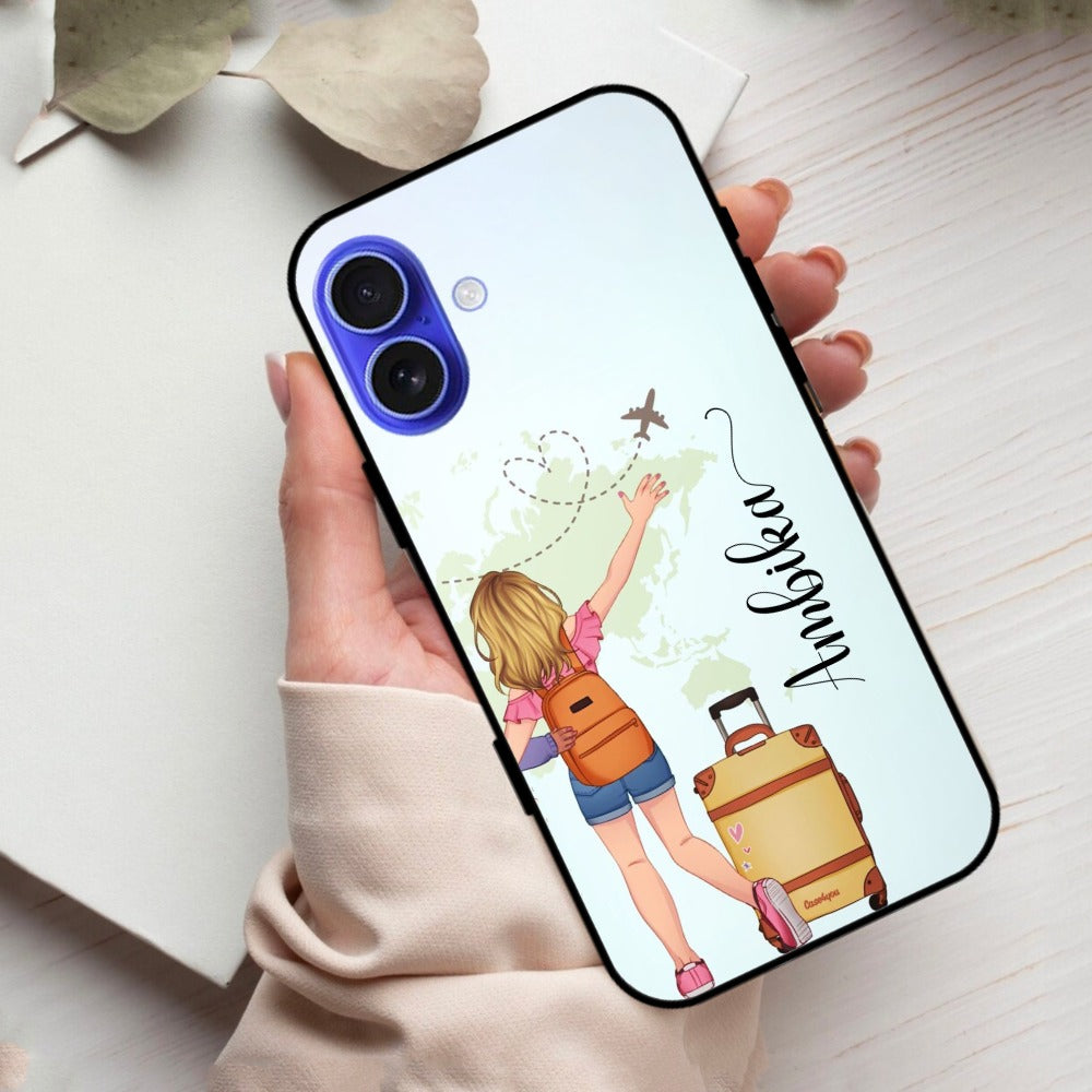 Travel Glossy Metal Case Cover For iPhone