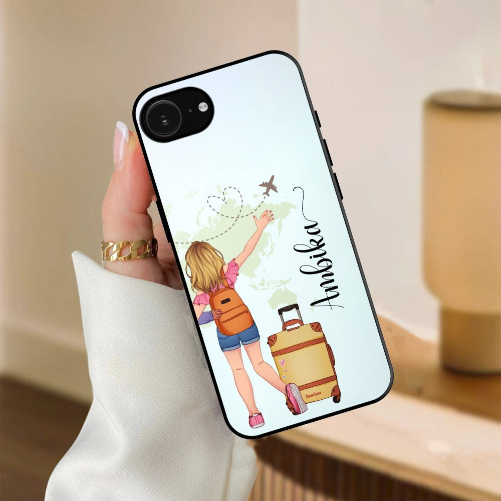 Travel Glossy Metal Case Cover For iPhone