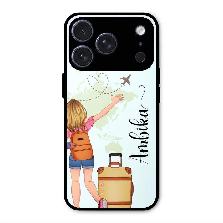 Travel Glossy Metal Case Cover For iPhone 17 Pro