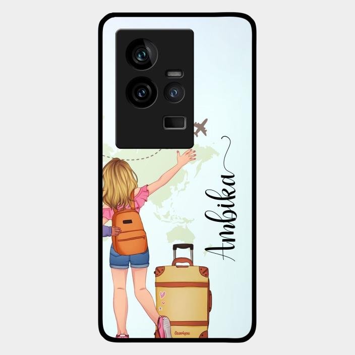 Travel Glossy Metal Case Cover For Iqoo 11 5G