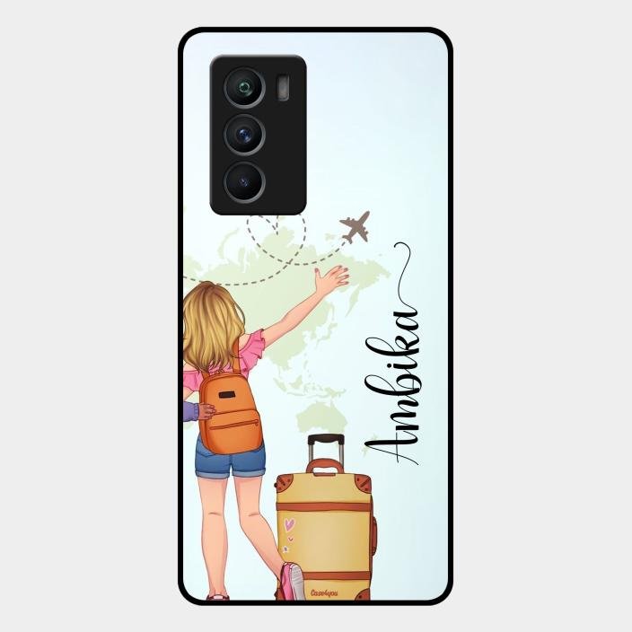 Travel Glossy Metal Case Cover For Iqoo 9 Se 5G