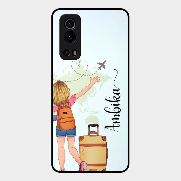 Travel Glossy Metal Case Cover For Iqoo Z3 5G