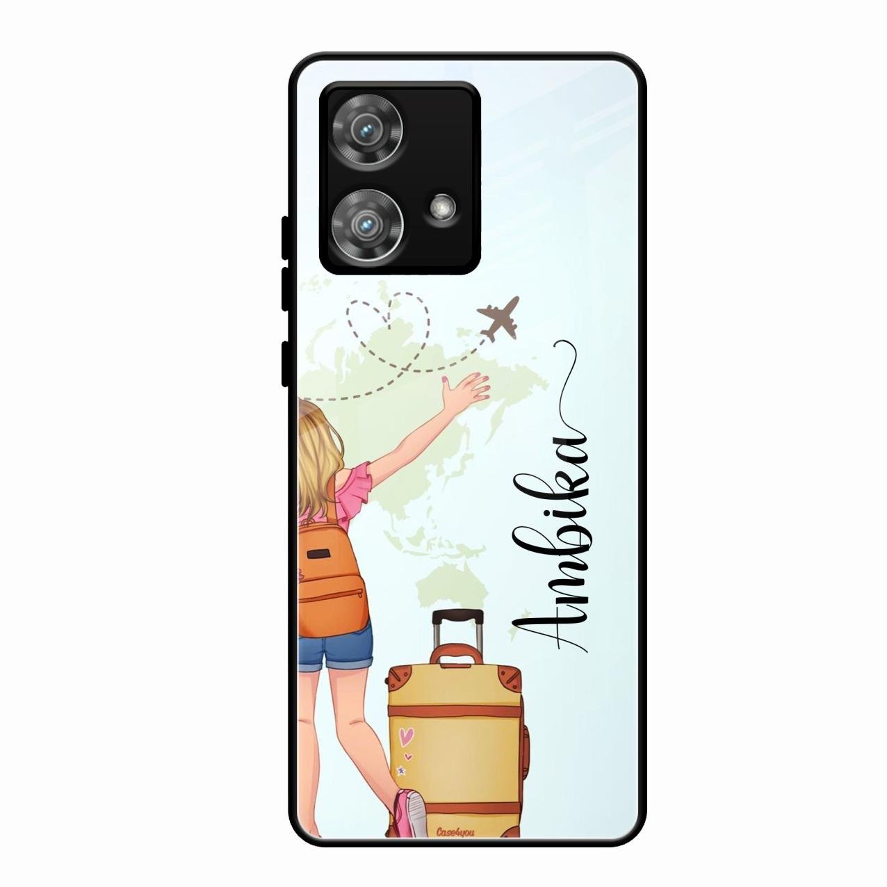 Travel Glossy Metal Case Cover For Motorola Edge 40 5G